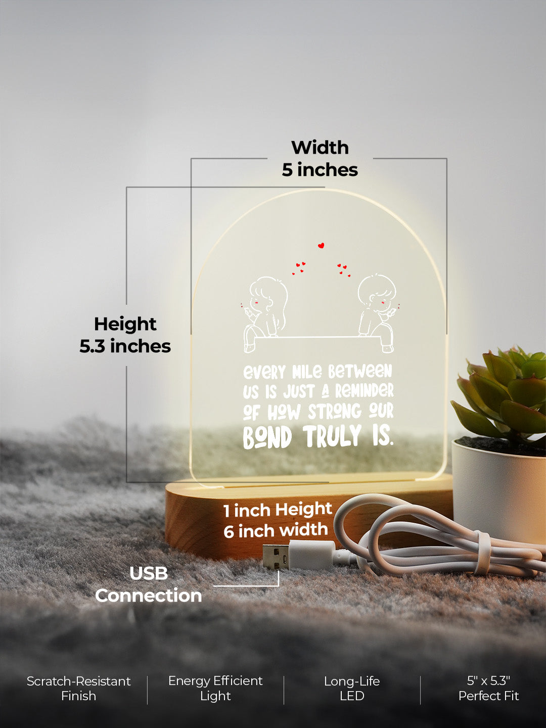 Forever Bond Couples gifting LED Acrylic Frame