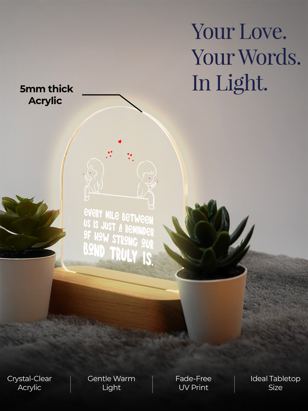 Forever Bond Couples gifting LED Acrylic Frame