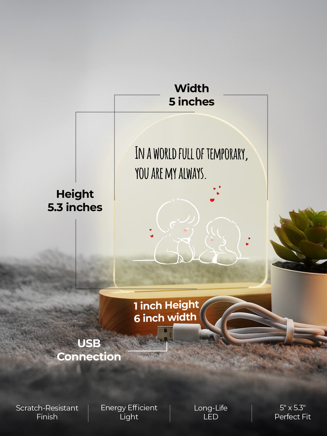 Love Locked LED Acrylic Frame