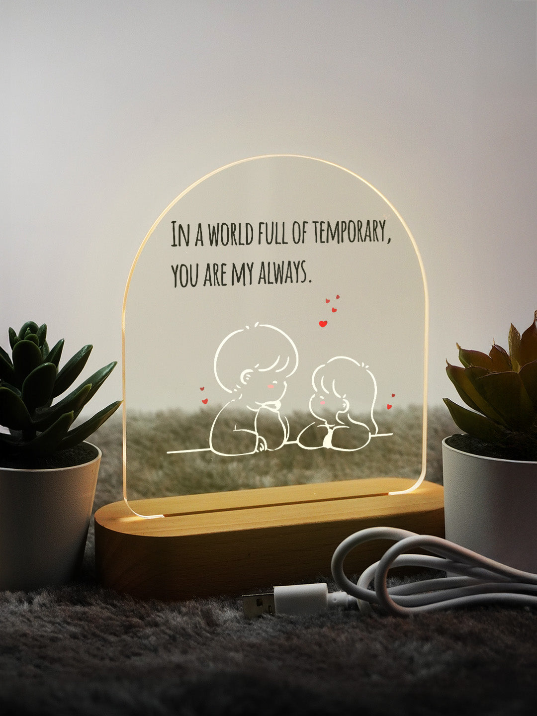 Love Locked LED Acrylic Frame