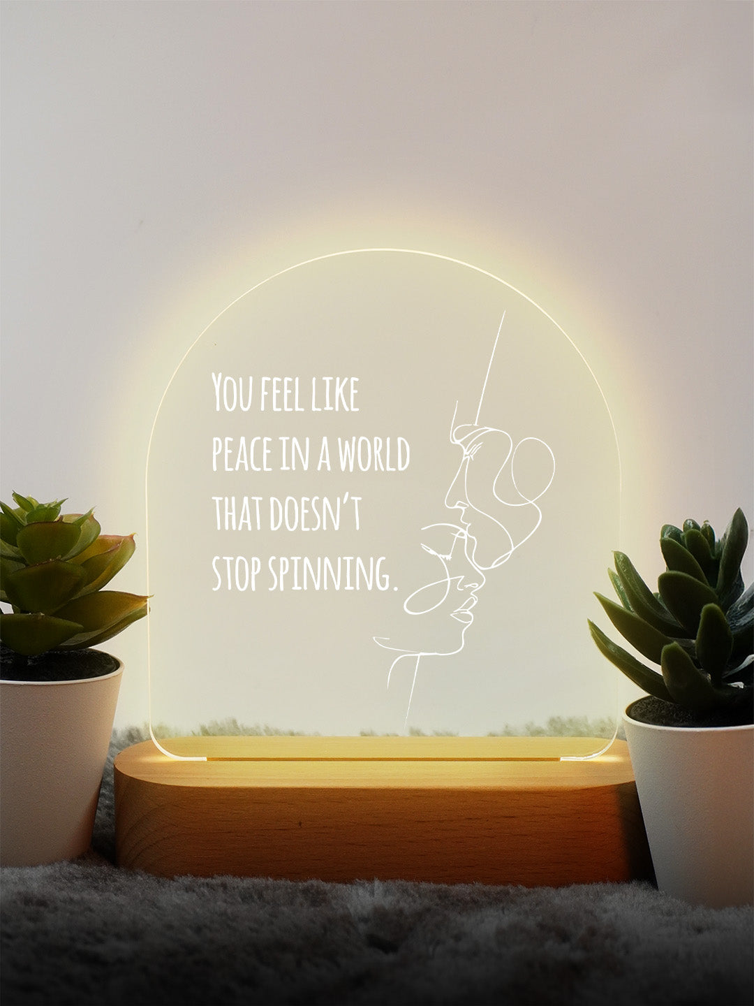 Tranquil Love LED Acrylic Frame