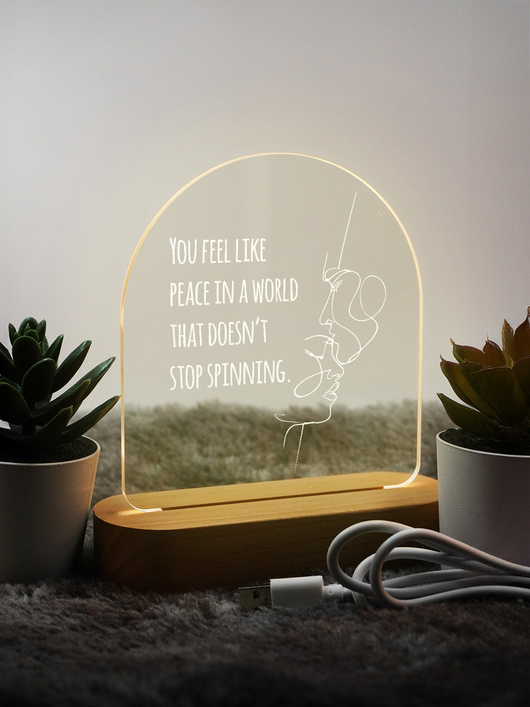 Tranquil Love LED Acrylic Frame