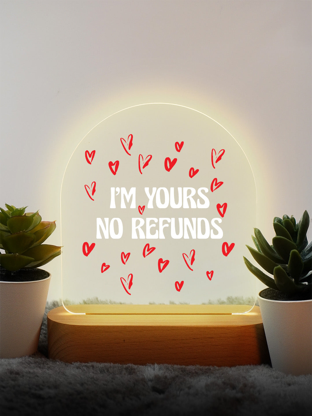 I am Yours LED Acrylic Frame