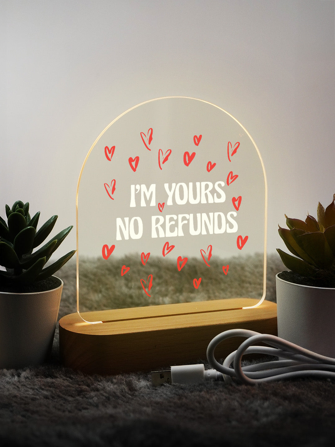 I am Yours LED Acrylic Frame