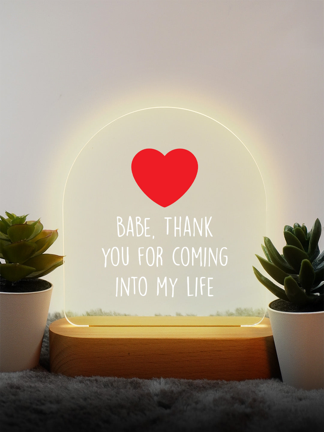Grateful for Love LED Acrylic Frame