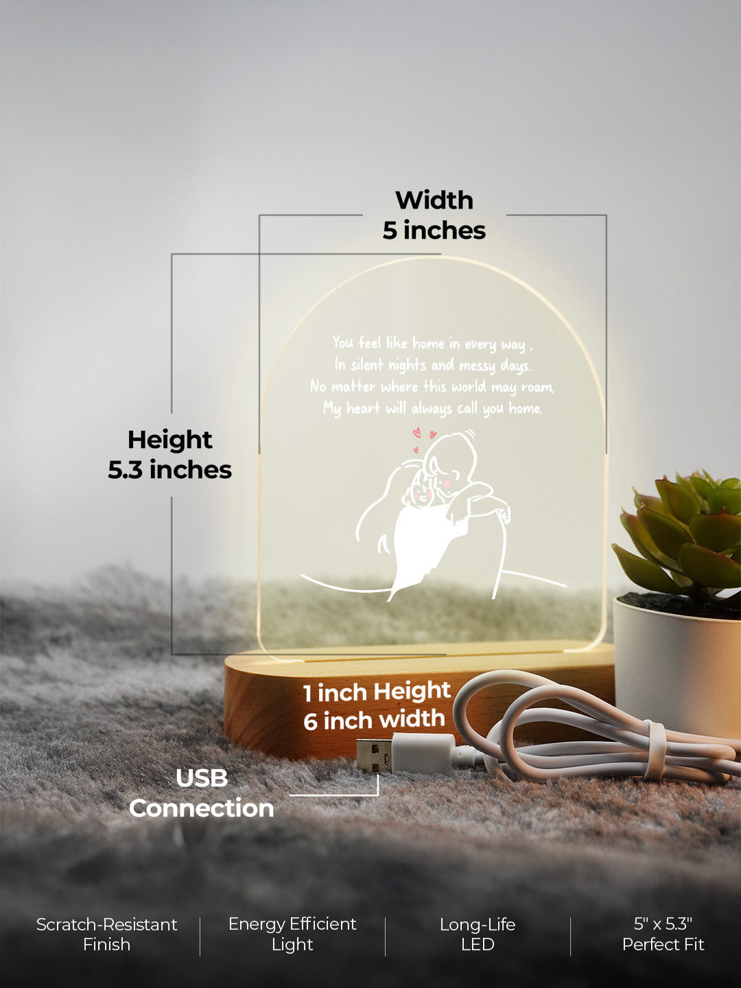 Unbreakable Bond LED Acrylic Frame